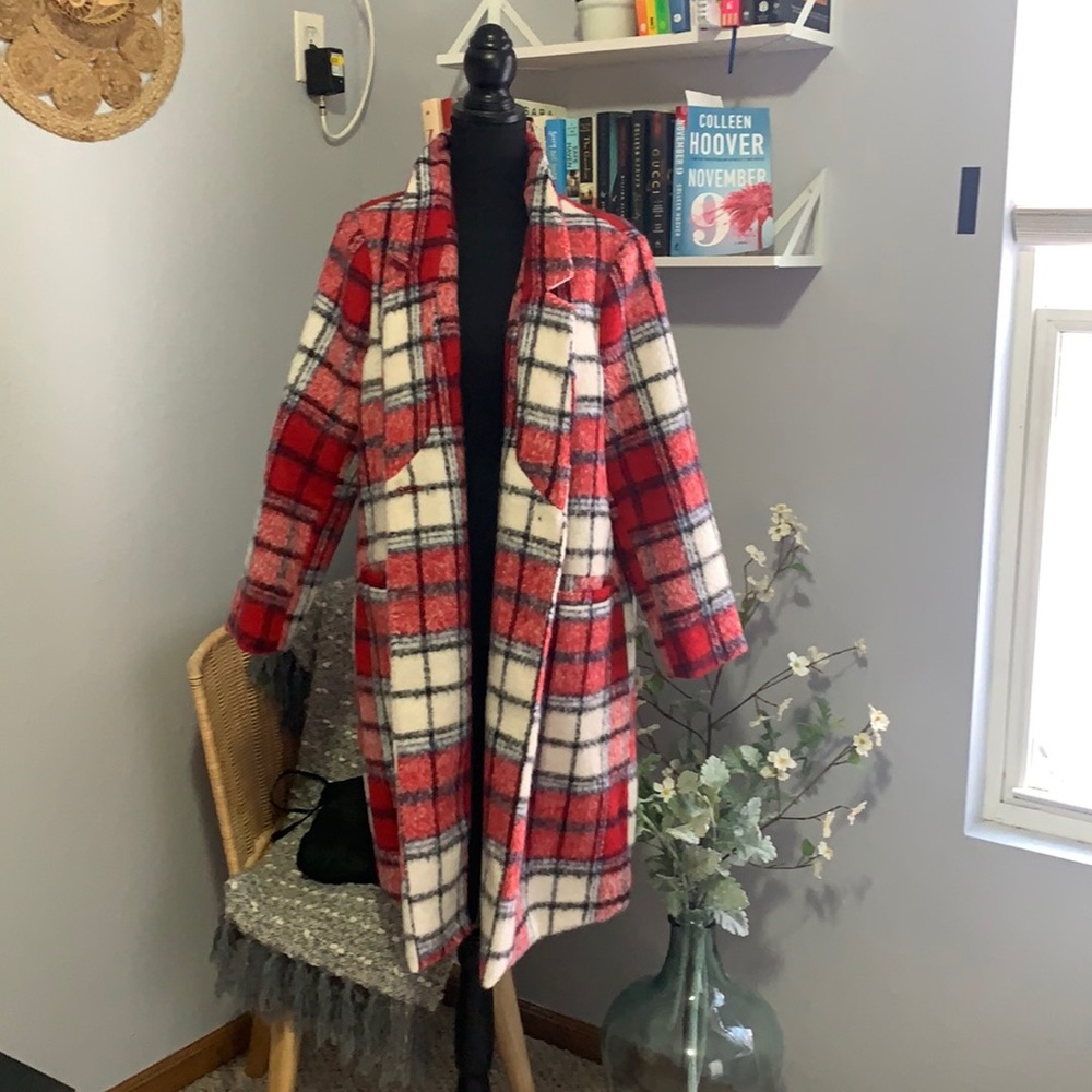 NWOT! Old navy plaid coat